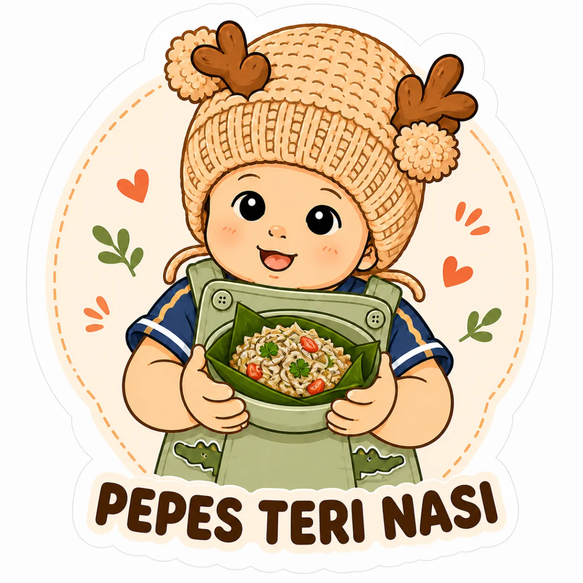 Ilustrasi produk Pepes Teri Nasi dari Petite Plates