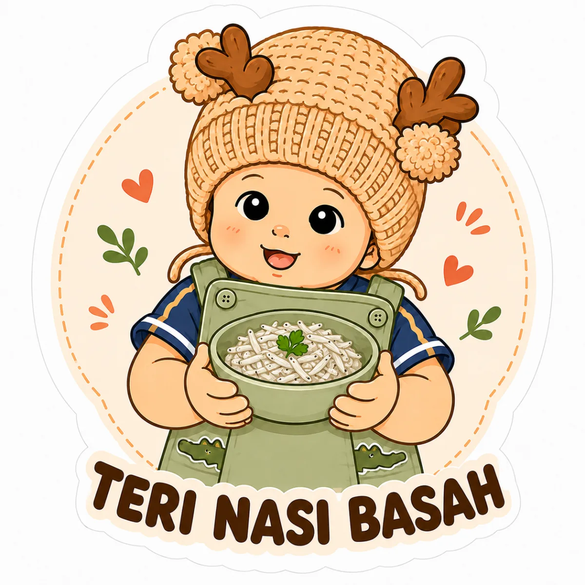 Ilustrasi produk Teri Nasi Basah dari Petite Plates